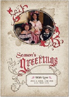 old time holiday card
